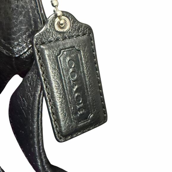 Coach Madison Maggie Shoulder Bag Black Pebbled Leather Designer Hobo Purse - Picture 8 of 16